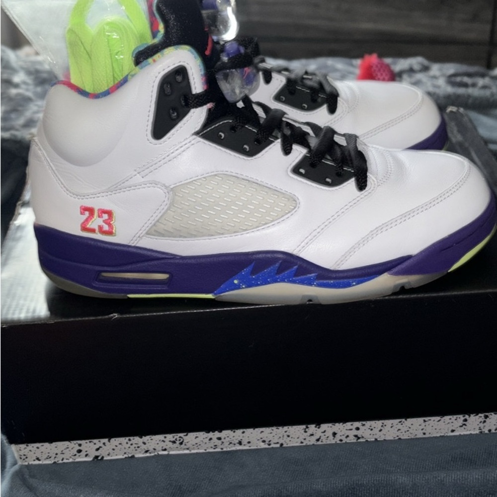Jordan Athletic Shoes - White, Black, Purple